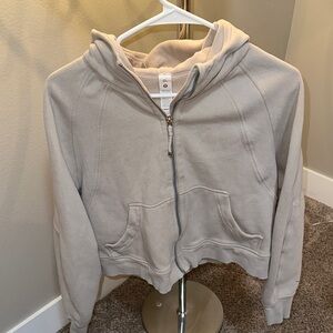 Lululemon Beige Zip-Up Hoodie
